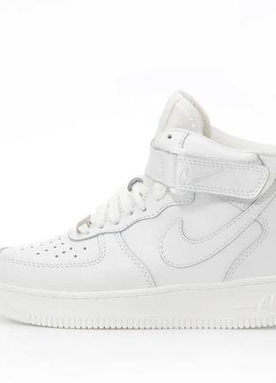 Зимние женские кроссовки nike air force 1 white (мех) 36-37-38-38.5-39-40-412 фото