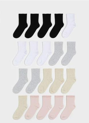Носки носочки базовые h&m хлопок1 фото