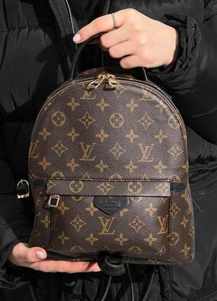 Жіночий рюкзак louis vuitton palm springs backpack brown/black   екошкіра6 фото