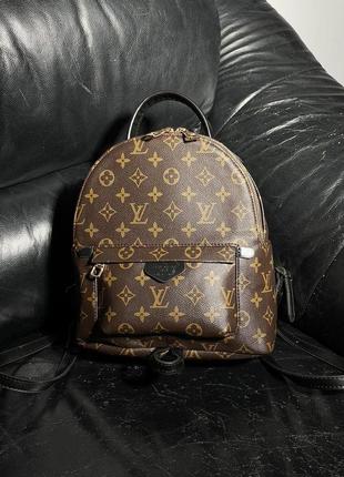 Жіночий рюкзак louis vuitton palm springs backpack brown/black   екошкіра9 фото