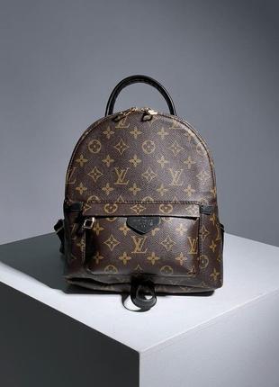 Жіночий рюкзак louis vuitton palm springs backpack brown/black   екошкіра