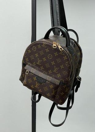 Жіночий рюкзак louis vuitton palm springs backpack brown/black   екошкіра7 фото