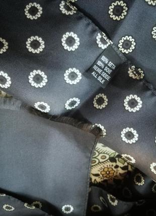 Стильный винтажный платок из 100 % шёлка7 фото