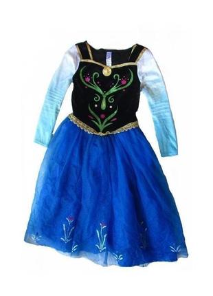 Карнавальный костюм платье принцесса frozen анна холодное сердце пышная юбка halloween новогодний1 фото