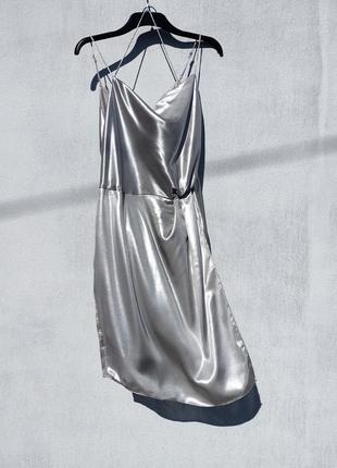 Новое элегантное серебристое платье h&m4 фото