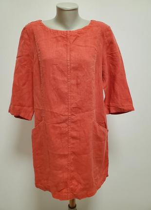 Шикарная брендовая льняная блузка туника