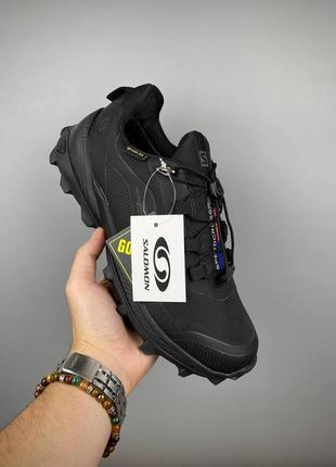 Чоловічі трекінгові кросівки salomon speedcross black gore-tex (термо)