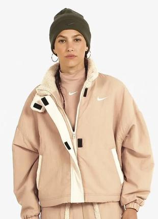 Куртка жіноча nike sportswear essential women's woven fleece-lined jacket оригінал1 фото