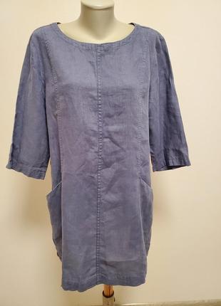 Шикарна брендова льняна блузка туніка