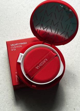 Тональный крем кушон 21 missha velvet finish cushion spf50+/pa+++