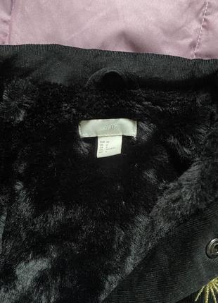 Теплая вельветовая куртка h&m джинсовая4 фото