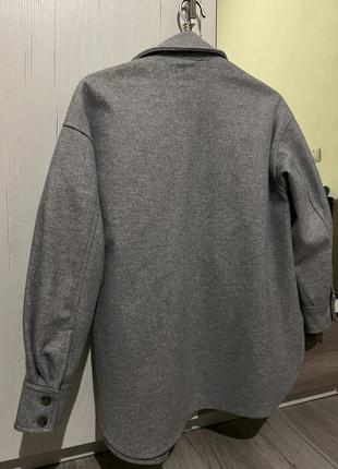 Сорочка куртка щільна сіра3 фото