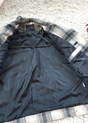 Актуальное стильное куртка/пальто/жакет в клетку ,zara,  p. m-l5 фото
