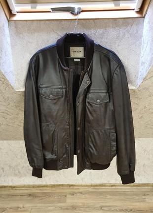 Куртка кожаная фирмы geox,кожа телячья, размер 527 фото