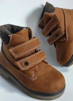 Сапожки ботинки ботинки осень теплые флис фирмы f&amp;f размер 24 (15.5 потолка) эко кожа полиуретановая подошва f&amp;f