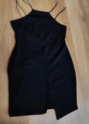 Коктейльное вечернее черное платье м л2 фото