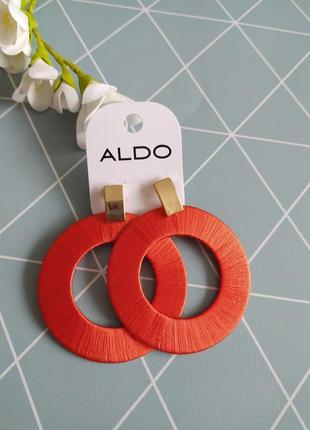 Сережки кільця, серьги гвоздики кольца оплетенные нитью от aldo с сайта asos