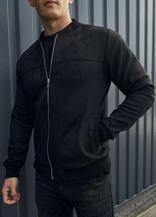 Бомбер замшевый мужской