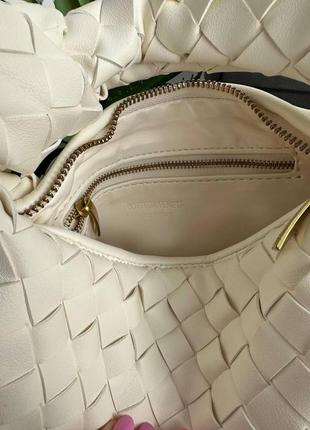 Женская сумка боттега венета белая bottega veneta white8 фото