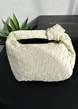 Женская сумка боттега венета белая bottega veneta white3 фото