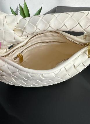 Женская сумка боттега венета белая bottega veneta white7 фото