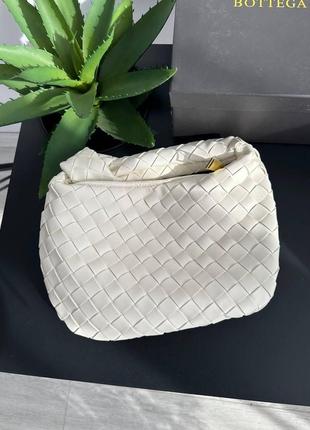 Женская сумка боттега венета белая bottega veneta white10 фото
