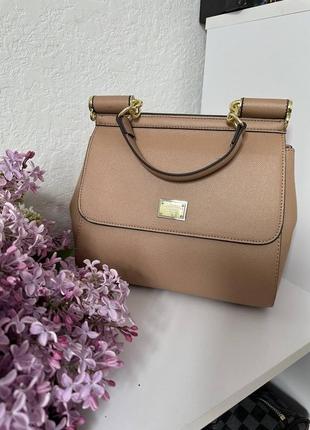 Жіноча сумка дольче габбана чорна dolce & gabbana beige