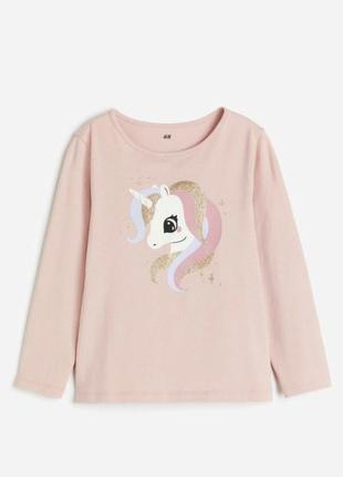 Реглан кофточка лонгслив h&m единорог 2