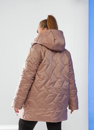 Теплая зимняя куртка большие размеры 50-642 фото