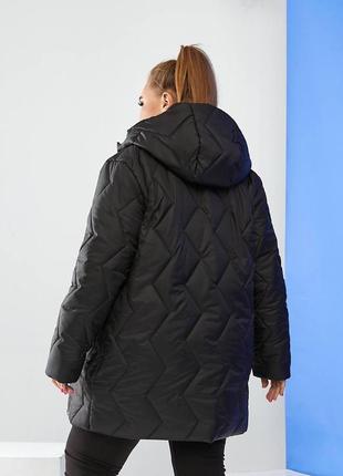 Теплая зимняя куртка большие размеры 50-647 фото
