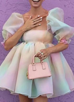 Сукня кольорова для принцеси пишна s m 44 46 різнокольорова мила ніжна красива для фотосесії для вечірки  день народження