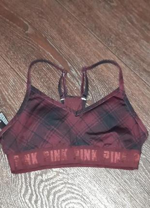 Брендовий стильний спортивний топ р.xs від  victoria's secret pink active