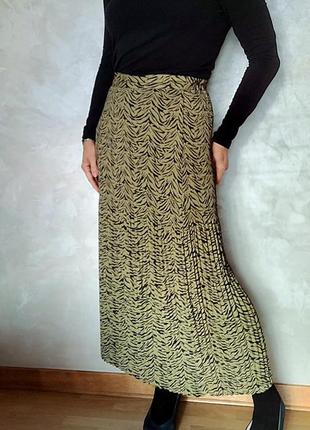 Спідниця довга міді плісе прінт