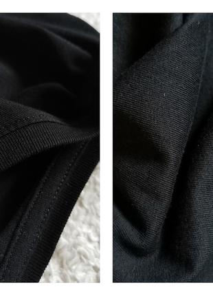 Женская чёрная футболка divided by h&m длинная футболка хлопок9 фото