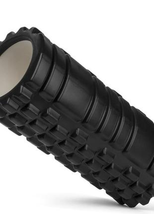 Масажний ролик (роллер) u-powex eva foam roller (33x14см.) black