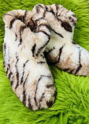 Чуні з овечої вовни, чуні овчина, чуні гумова підошва, теплі чуні 36-37 розмір