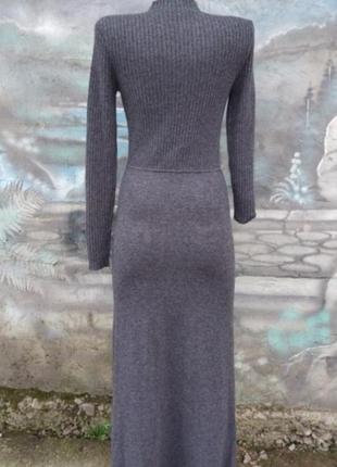 Осеннее вязаное теплое платье кашемировая шерсть3 фото