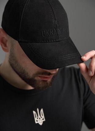 Кепка i`m ukrainian черная, мужская бейсболка я украинец, весна / лето