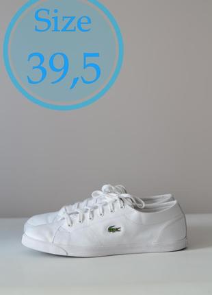 Женские кеды lacoste riberac lcr leather, (р. 39,5)