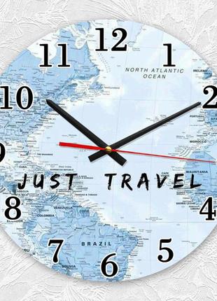 Часы настенные :: путешествия. карта (принт 323)