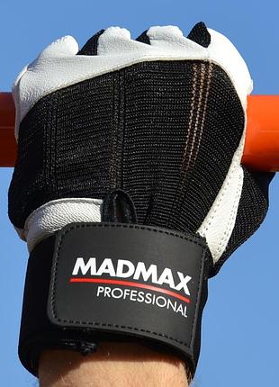 Рукавички для фітнесу madmax mfg-269 professional white l