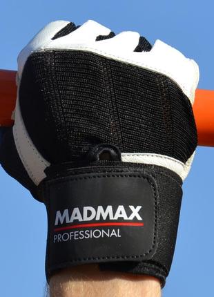 Рукавички для фітнесу madmax mfg-269 professional white l