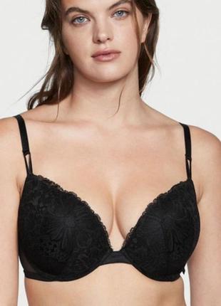 Бюстгальтер victoria's secret sexy tee cotton eyelet push-up bra