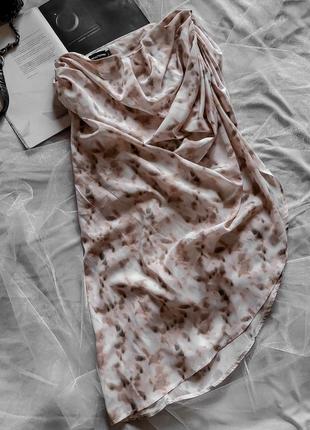 Богемная нежная юбка с драпировкой и разрезом9 фото