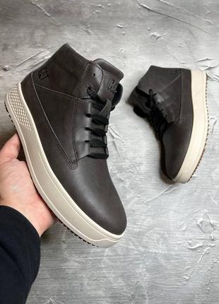 Мужские зимние ботинки Suede cat натуральная кожа