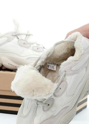 Зимние женские кроссовки adidas yeezy boost 500 winter white beige 36-37-38-39-402 фото