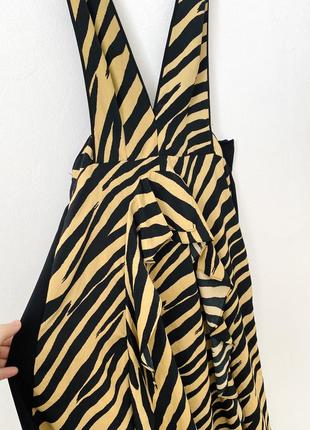 Длинное платье сарафан с тигровым принтом topshop5 фото