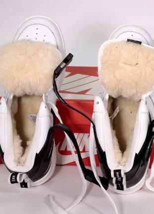 Зимние женские кроссовки nike air force 1 winter white black (мех) 36-37-38-38.5-39-40-416 фото