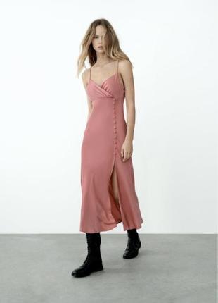 Сатинова сукня zara3 фото