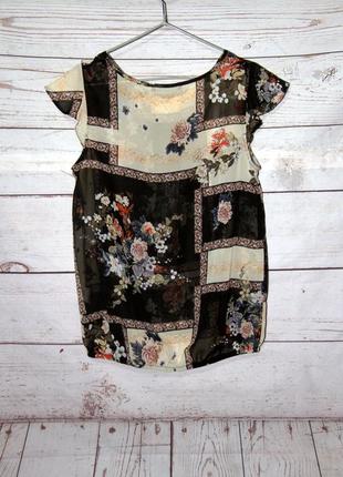 Шикарная шифоновая блуза в цветочный принт3 фото